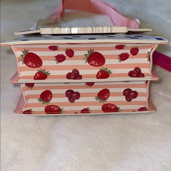 Betsey Johnson Crossbody Bag with Fruit Polka Dots  spring 2025🍓🍓🫐🫐🫐 - Picture 6 of 14